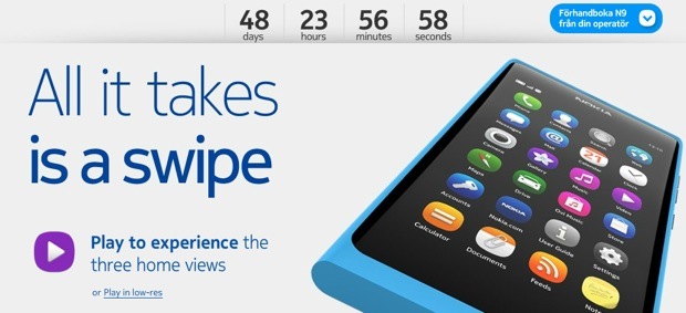Nokia N9 llega el 23 de septiembre a Suecia
