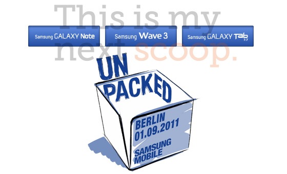 Samsung presentaría el Galaxy Note, Wave 3 y Galaxy Tab 7.7 en IFA