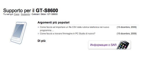 Samsung GT-S8600 aparece en Rusia, posible Wave III