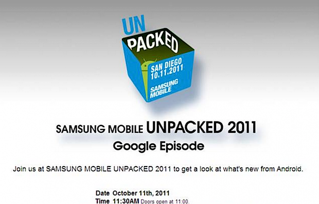 Evento Samsung Unpacked para 11 de Octubre, posible lanzamiento del Nexus Prime