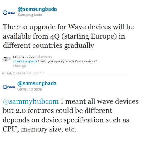 Celulares Wave existentes recibirán bada 2.0 en el cuatro trimestre del 2011