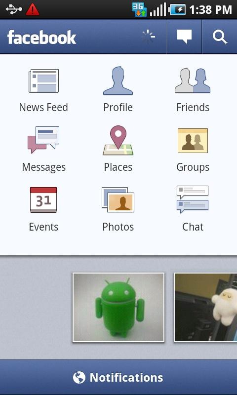 Facebook para Android actualizado con nuevas funciones