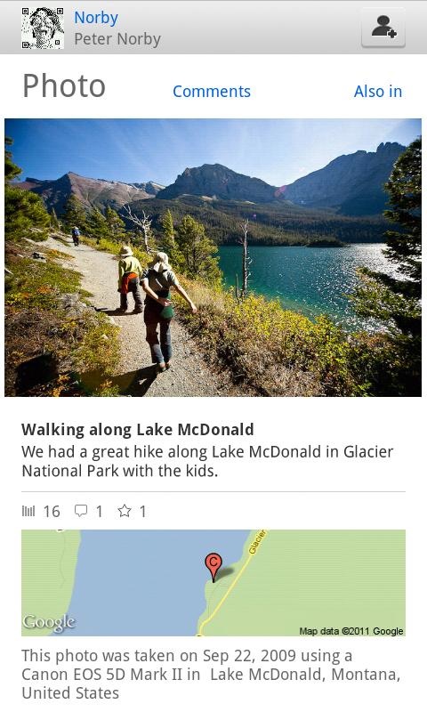 Flickr android OS