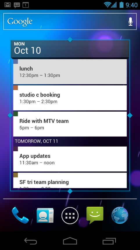 calendar widget ICS