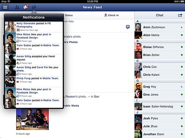 Facebook para iPad disponible finalmente