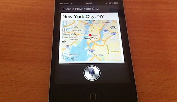 Preview del Siri en iPhone 4S en video