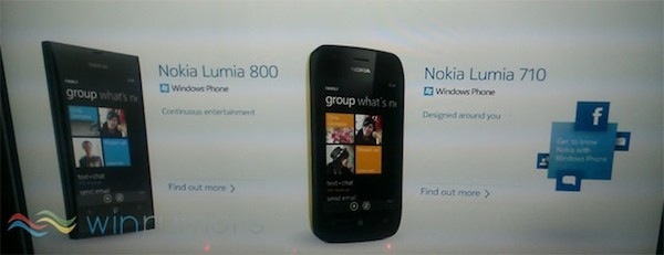 Nokia Lumia 800, Lumia 710 y Nokia 900 filtrados