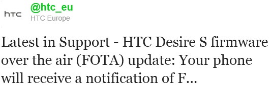 HTC lanza actualización para el HTC Desire S europeo