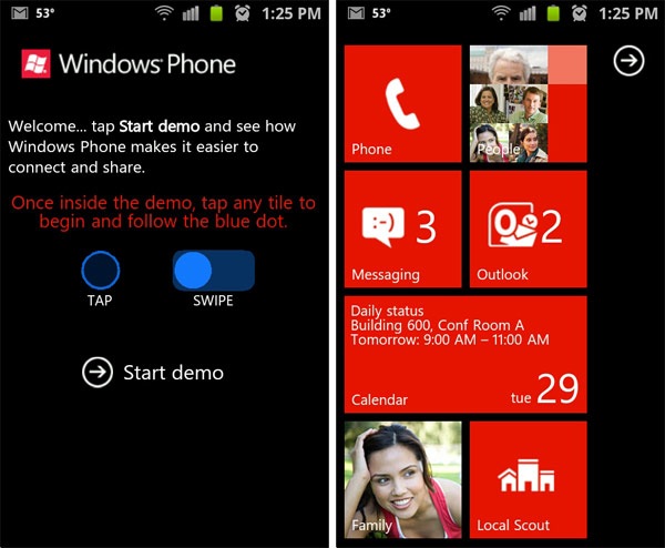 Microsoft publica emulador de Windows Phone 7 para usuarios de iOS y Android vía Web