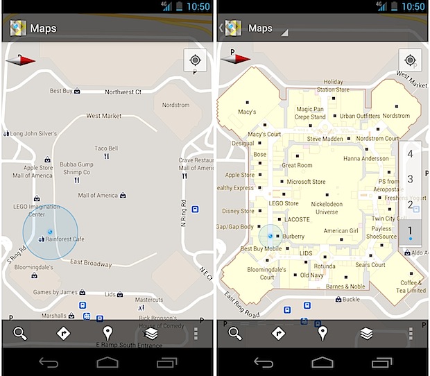 Google Maps 6.0 para Android agrega mapas interiores