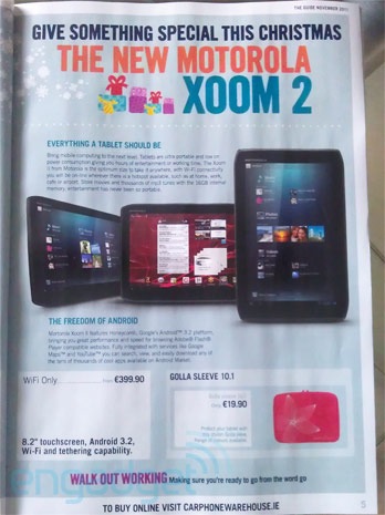 Motorola XOOM 2 aparece en publicidad europea