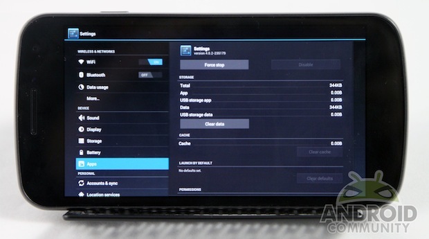 Interfaz de tablets de Ice Cream Sandwich escondida dentro del Galaxy Nexus