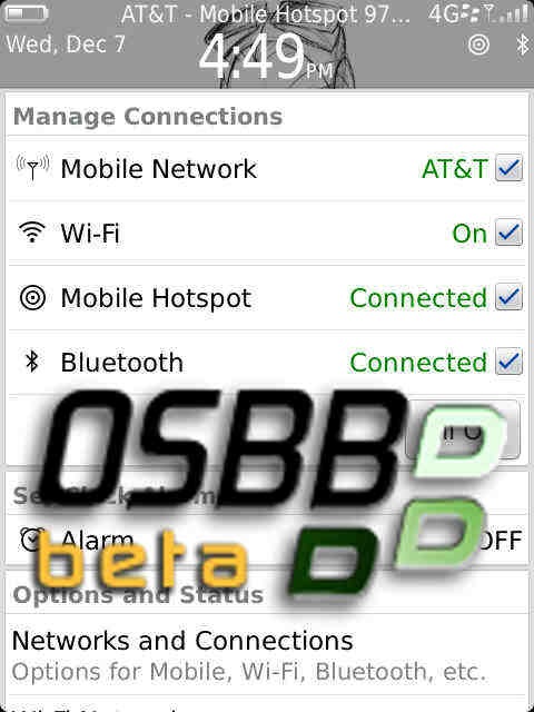 BlackBerry OS 7.1 filtrado para Torch 9810 agrega soporte hotspot móvil