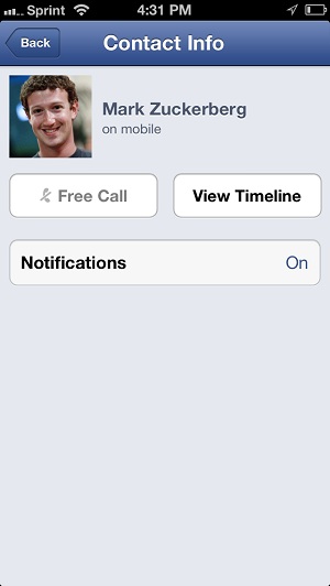 Facebook VoIP