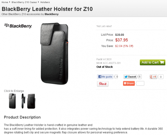 Accesorios BlackBerry Z10