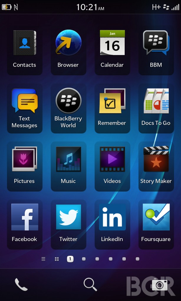 BlackBerry 10 screenshots