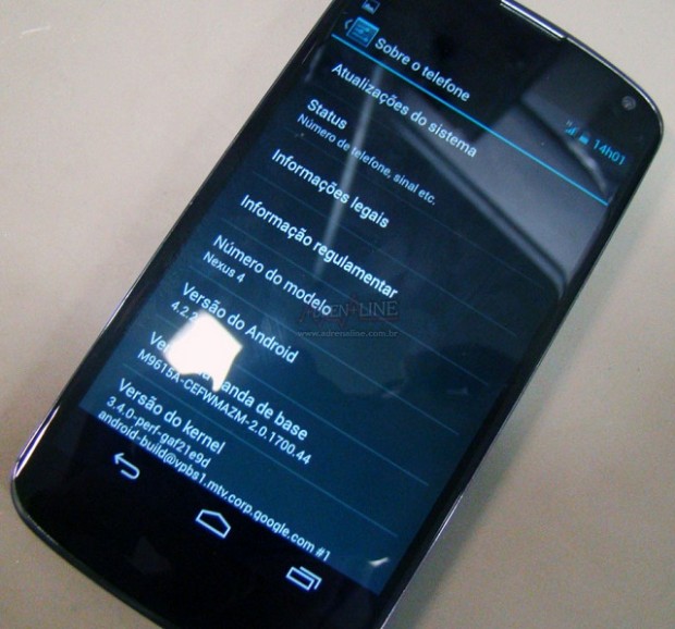 Nexus 4 aparece corriendo Android 4.2.2 en algunas partes del mundo