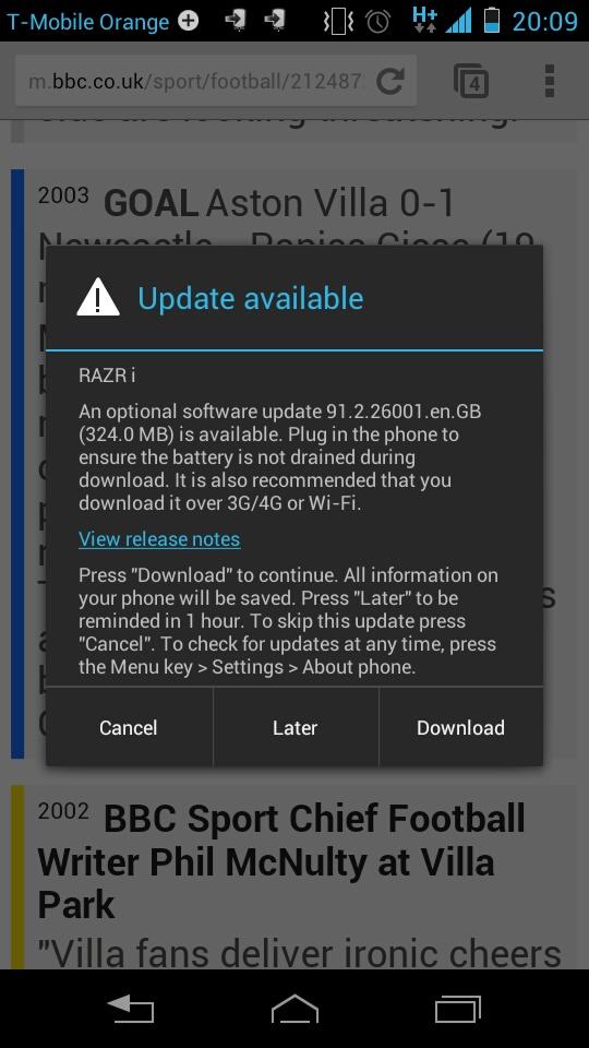 Razr i jelly bean