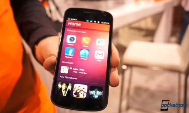 Preview de Ubuntu corriendo en el Galaxy Nexus