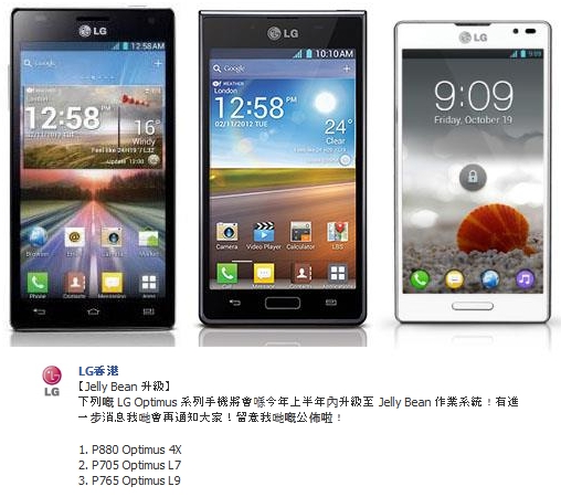 LG Optimus 4X HD L9 L7 Android Jelly Bean