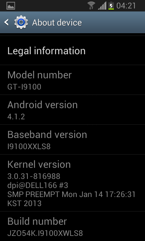 Android 4.1.2 comienza a llegar al Samsung Galaxy S II