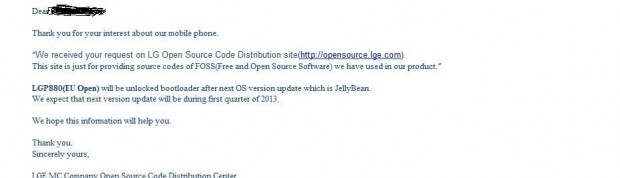 Optimus 4X HD jelly Bean