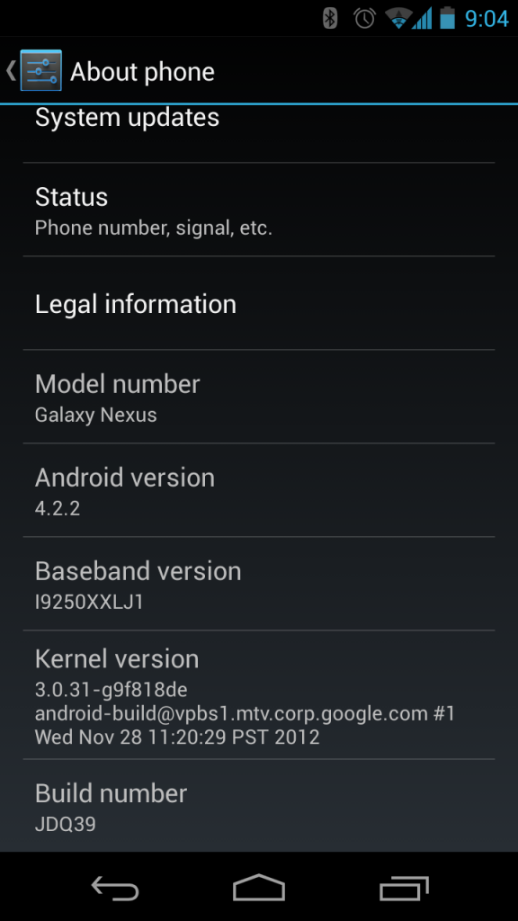 Android 4.2.2 llegando al Galaxy Nexus, Nexus 7 y Nexus 10