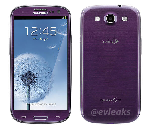Samsung Galaxy S III púrpura filtrado: para Sprint en Abril