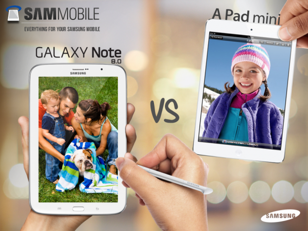 Note 8.0 vs iPad mini
