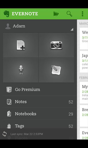 Evernote para Android