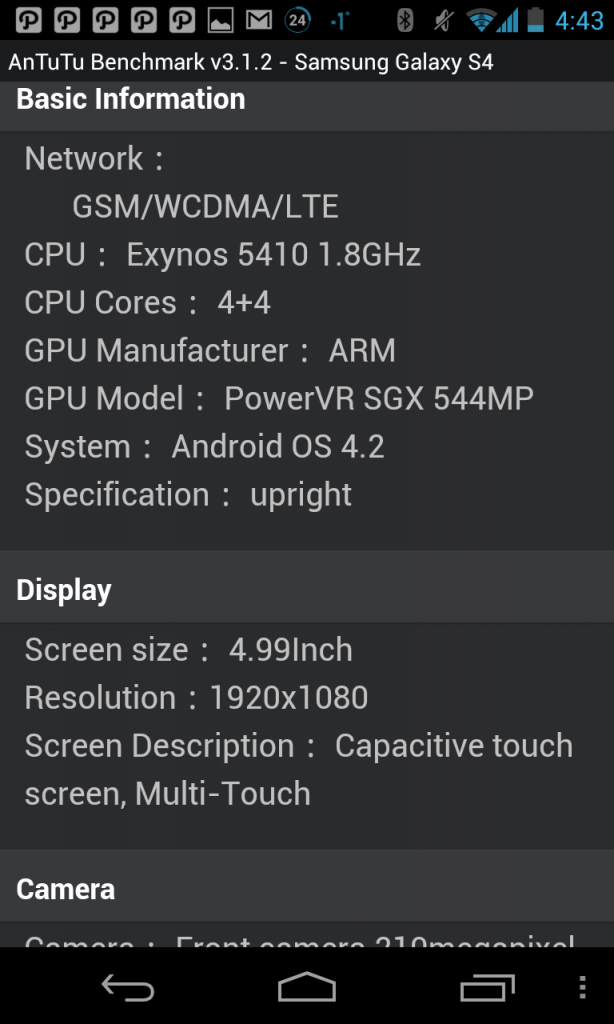 Galaxy S4 performance