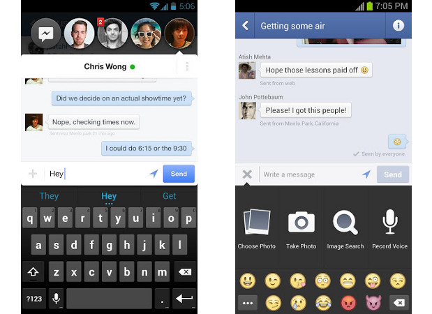 Facebook Messenger actualizado con soporte chat head