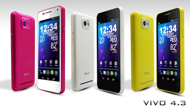 BLU Vivo 4.3 recibe actualización a Android 4.1 Jelly Bean y nuevos colores