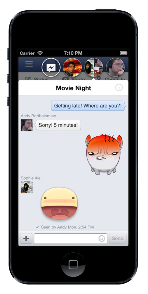 Facebook iOS stickers