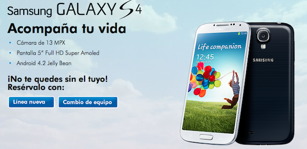 Samsung Galaxy S 4 disponible para reservar en Movistar Perú