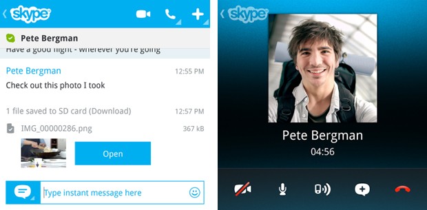 Skype para BlackBerry 10 lanzado en modo preview