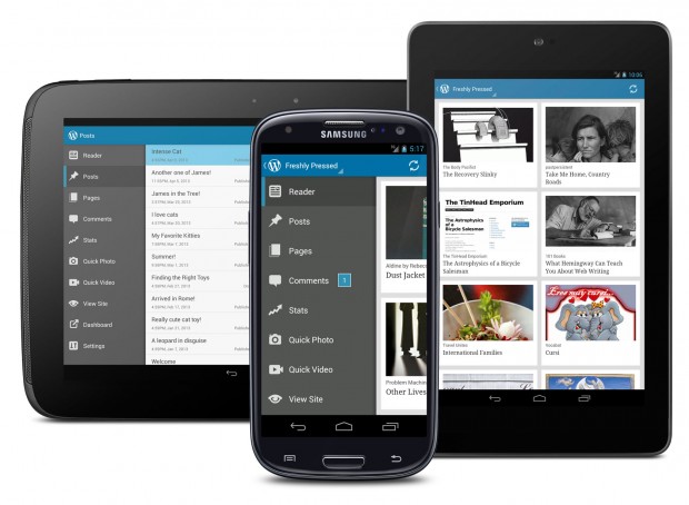 WordPress para Android actualizado con nueva interfaz de usuario