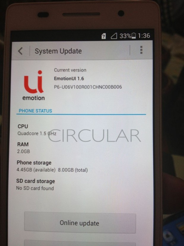 Huawei P6-u06