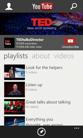 YouTube Windows Phone 8