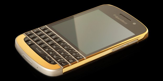 BlackBerry Q10 de oro 24 quilates disponible por 2500 dólares