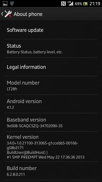 Xperia ion Jelly Bean
