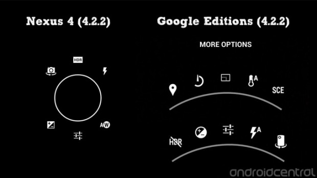 Nueva app de cámara en ediciones Google del Galaxy S4 y One