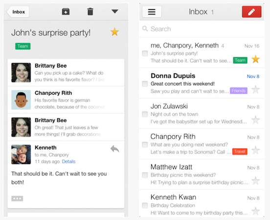 Gmail para iOS actualizado con inbox primario y nuevo sistema de categorías