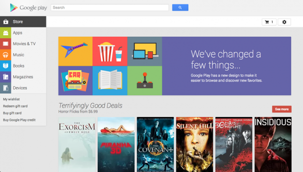 Google Play ya tiene nuevo diseño en la web