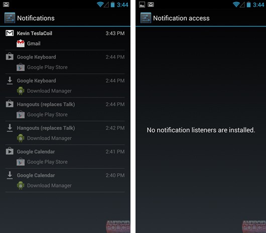 Android 4.3 podría dar acceso a las notificaciones a aplicaciones externas