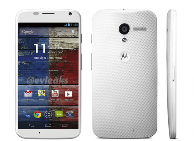 moto x blanco prensa