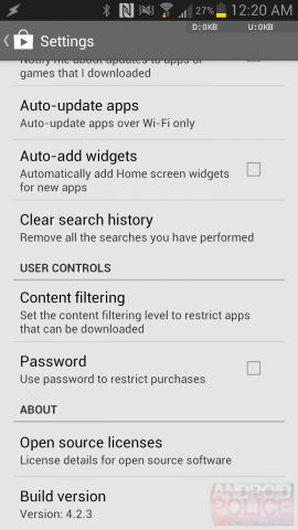 Google Play Android 4.3