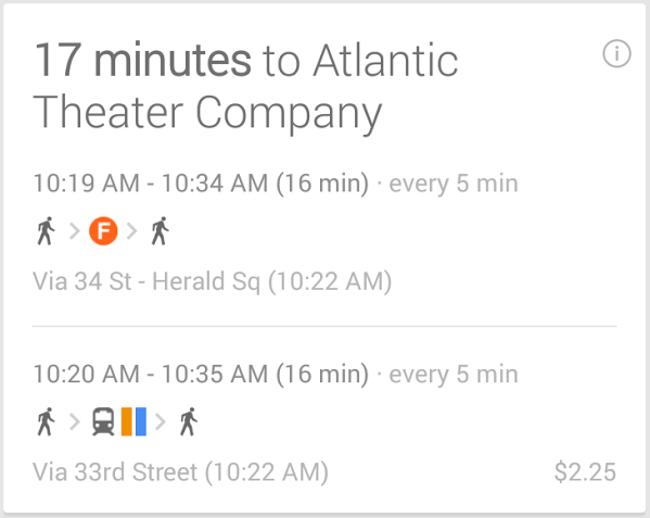 Google Now agrega conciertos, alquiler de autos e información de tráfico