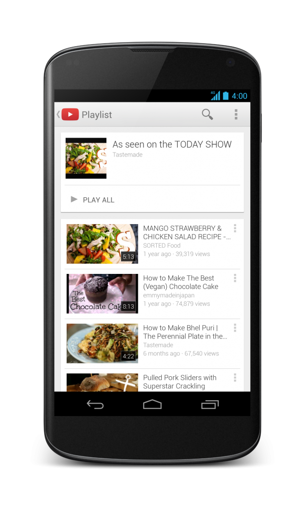 YouTube para Android recibe gran actualización