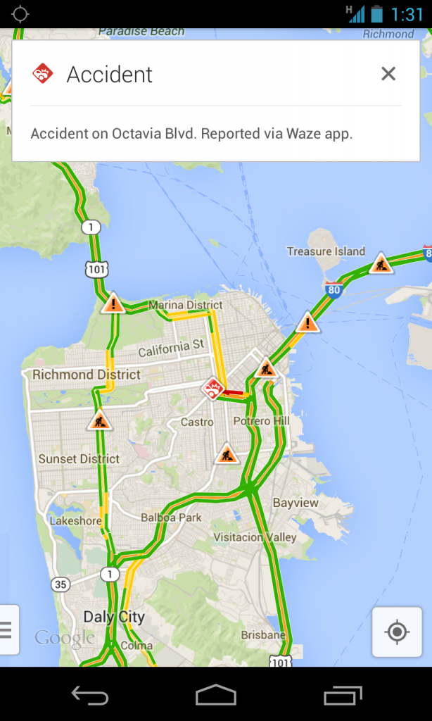 Google Maps para iOS y Android integra alertas de Waze